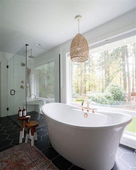 pendant light over bathtub|light fixture over freestanding tub.